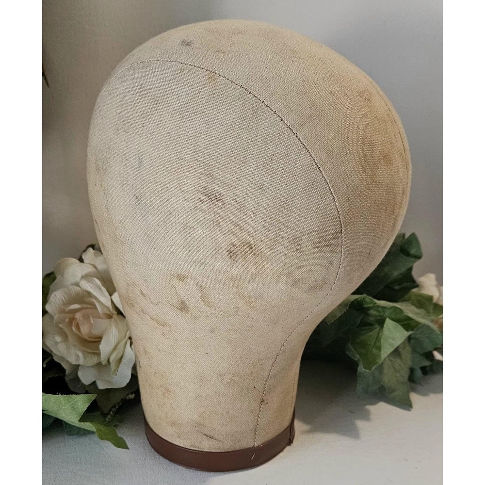Vintage Canvas Cloth Mannequin Head /Hat Wig